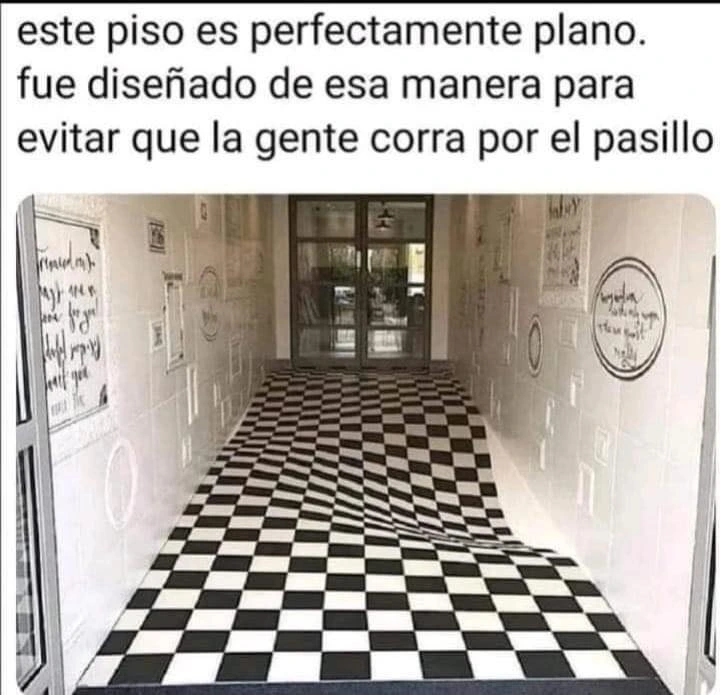 El piso que te obliga a caminar despacio