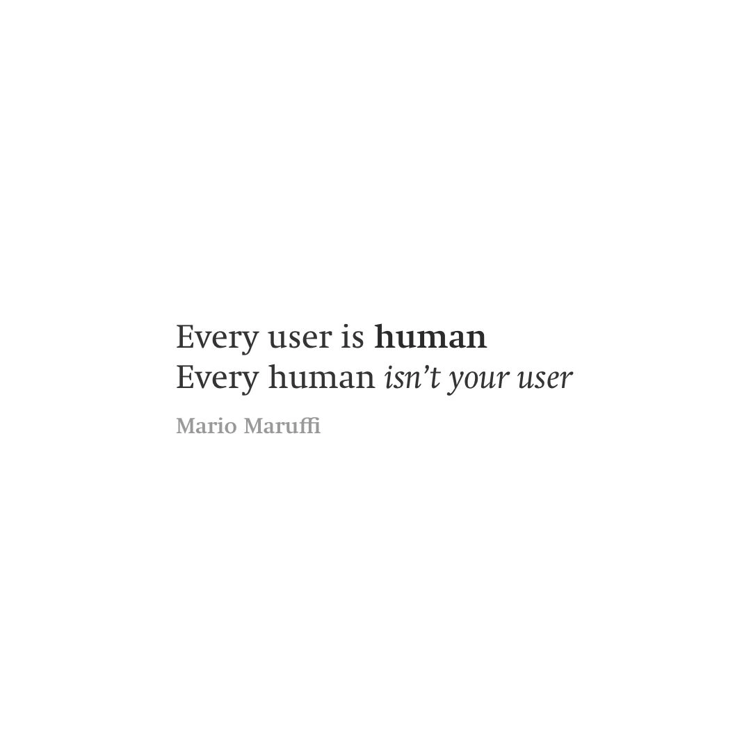 Every user is human